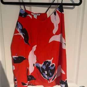 Dalia Collection Red and Black Abstract Camisole